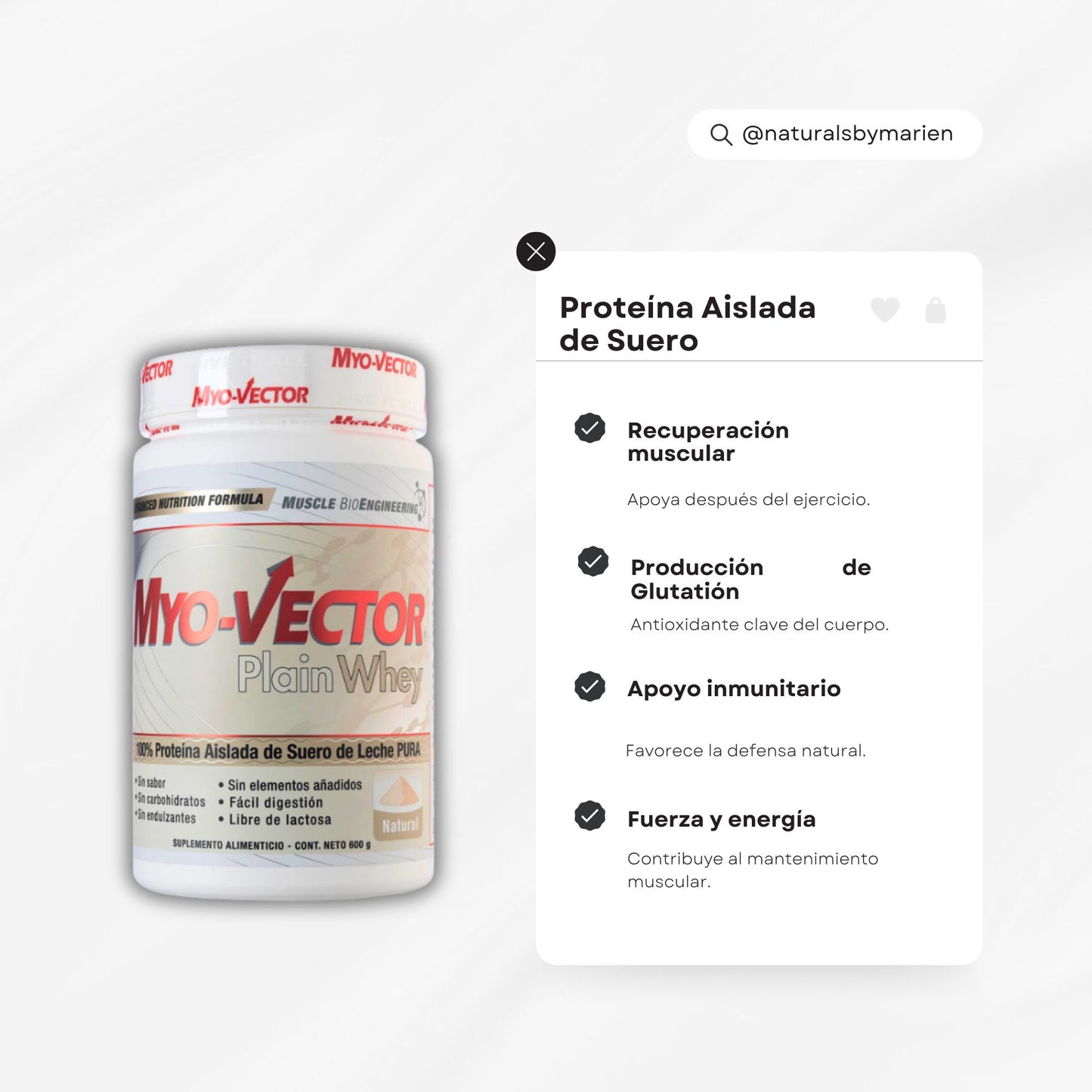 MYO VECTOR PLAIN WHEY Distribuidor