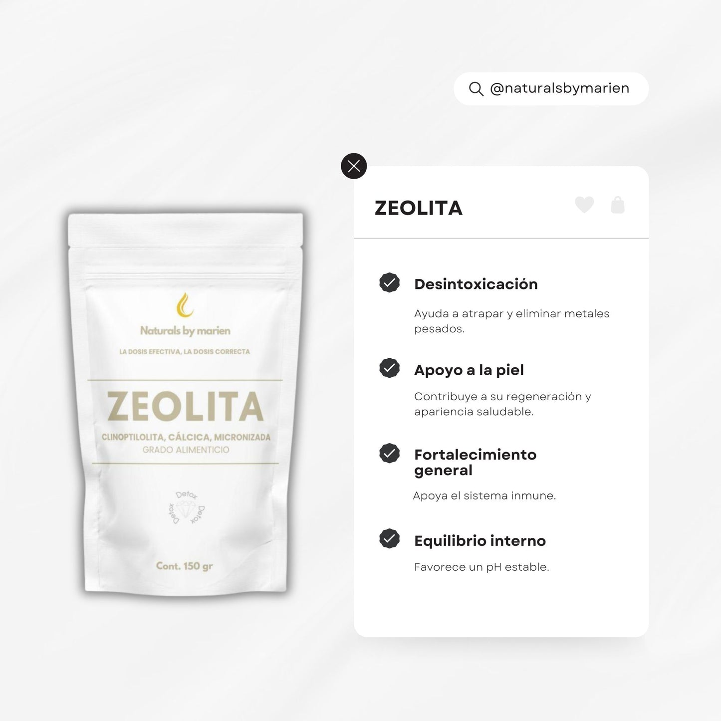 Zeolita (capsula) 180 cápsulas Distribuidor
