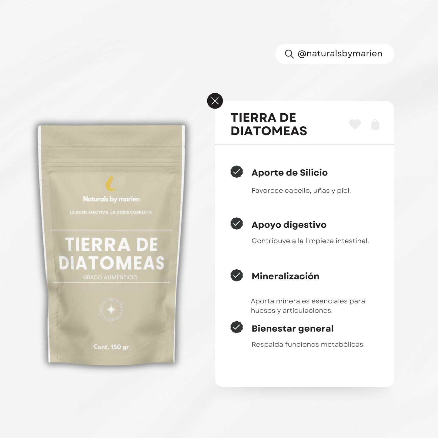 Tierra de Diatomeas 150 gr Distrbuidor