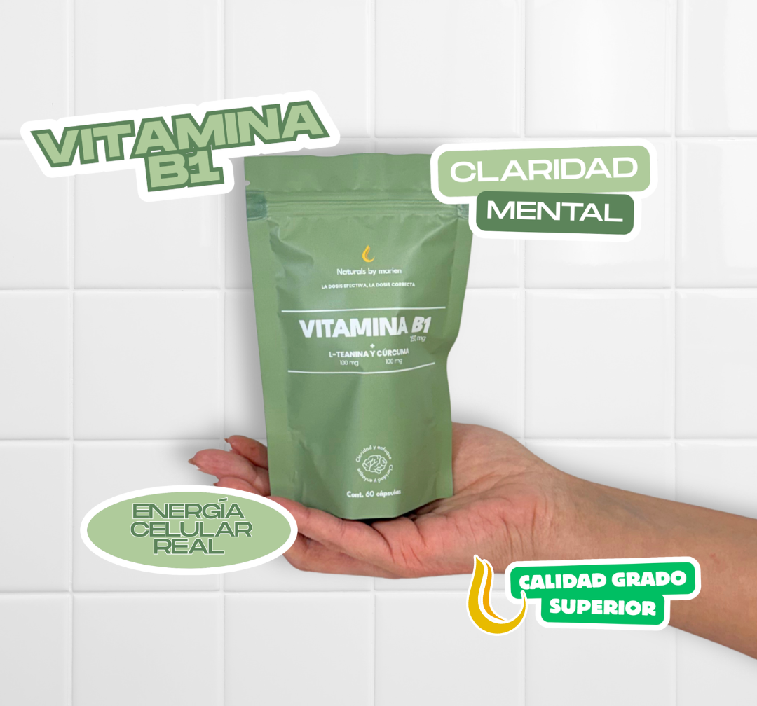 Vitamina B1 + L Teanina y Cúrcuma Cápsulas (60 cápsulas)